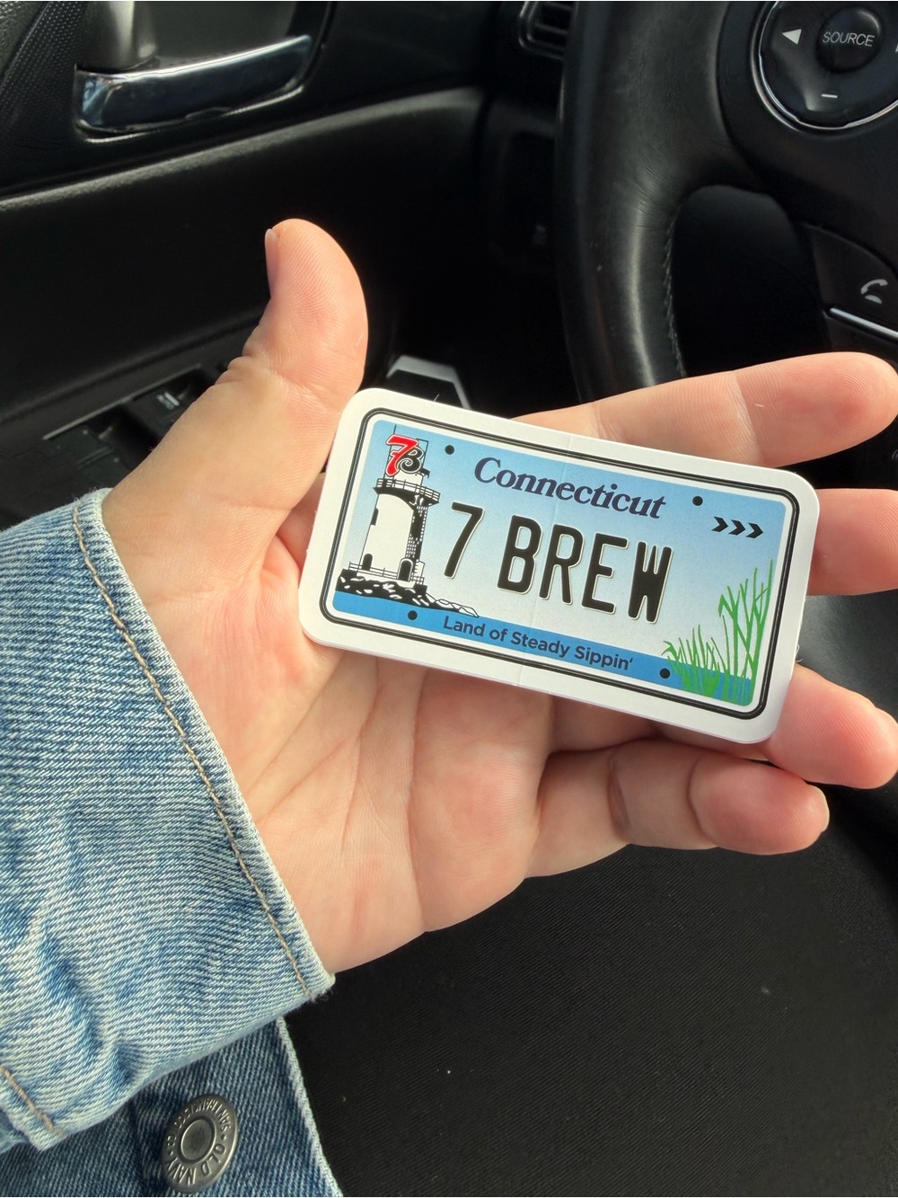 7brew Connecticut license plate sticker